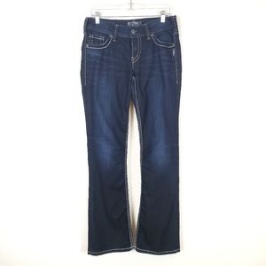 SILVER SUKI 33" Inseam Dark Wash Bootcut Jeans